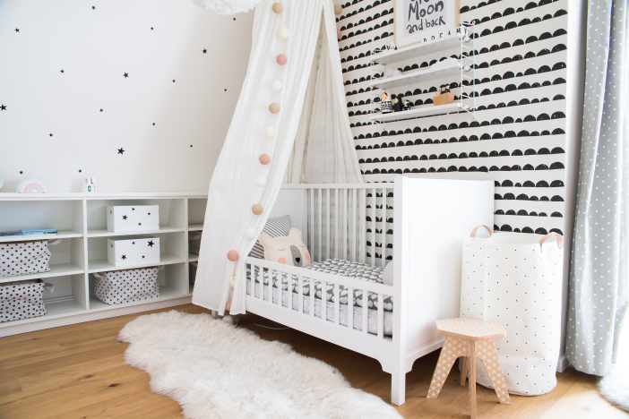 Kinderzimmergestaltung im Monochrome Look
