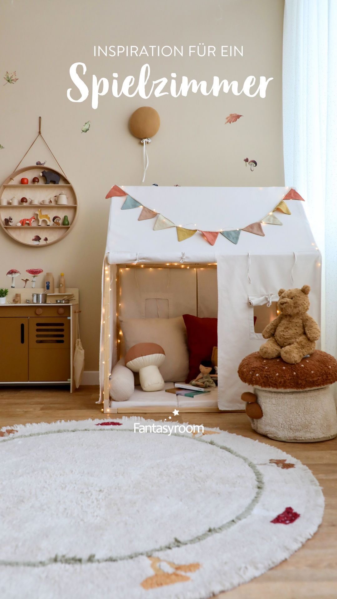 Heute haben wir eine Spielzimmer Idee für euch! 🧡 Das süße Spielhaus von Kids Concept wird mit Kissen und Matratze zur gemütlichen Kuschelecke. Dazu gibt es hübsche Walddeko wie Pilzhocker, Pilzteppich, Igel Sitzkissen und passende Wandsticker. 🍄🦔

Ganz viele neue Dekoideen für Kinderzimmer, Spielzimmer und Babyzimmer sind im Shop eingezogen! 🤩
𝘄𝘄𝘄.𝗺𝘆-𝗳𝗮𝗻𝘁𝗮𝘀𝘆𝗿𝗼𝗼𝗺.𝗱𝗲
.
.
.
#myfantasyroom #fantasyroomdeko #spielecke #spielzimmer #playroom #playroomdecor #playroominspo #spielhaus #kidsconcept #lorenacanals #lorenacanalsrugs #kinderteppich #holzspielzeug #kuschelecke #kinderzimmer #kinderzimmerideen #kidsroomdecor #kidsinterior #childrendecor #kinder