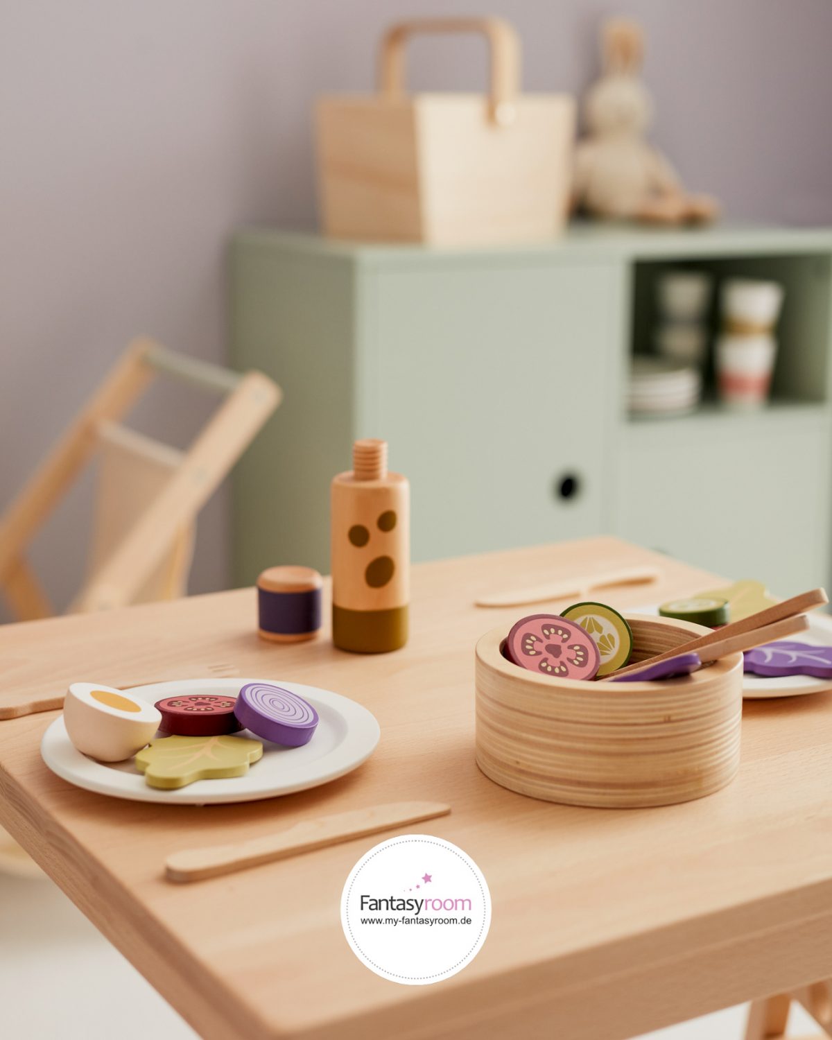 Kinderspielzeug Salat-Set aus Holz von Kids Concept