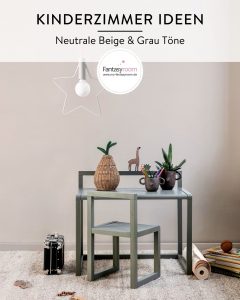 Kinderzimmer Ideen in neutralem Beige & Grau